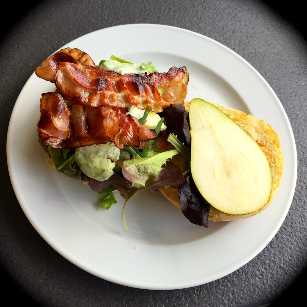 Non-Vegetarian Burger with Halloumi with Green Goddess Dressing…