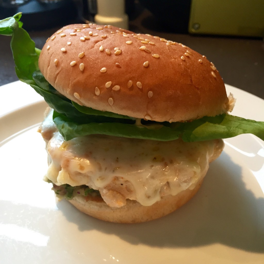 Burger Week: #1 Homemade Chicken Cheeseburger with Guacamole