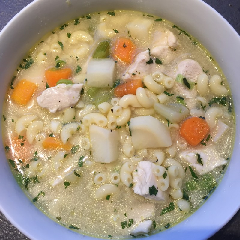 Chicken Soup with vegetables and pasta