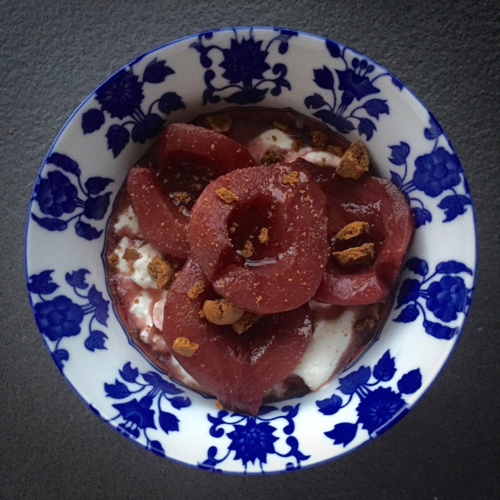 Greek Yoghurt with Mulled Pears and “Kruidnootjes”