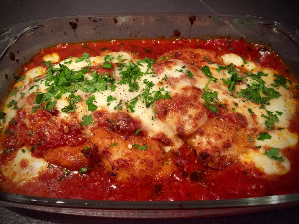 Chicken Parmesan with Oven Roasted Tomato Sauce