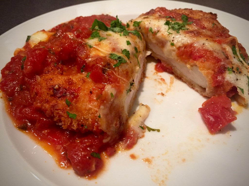 chicken parmesan plated