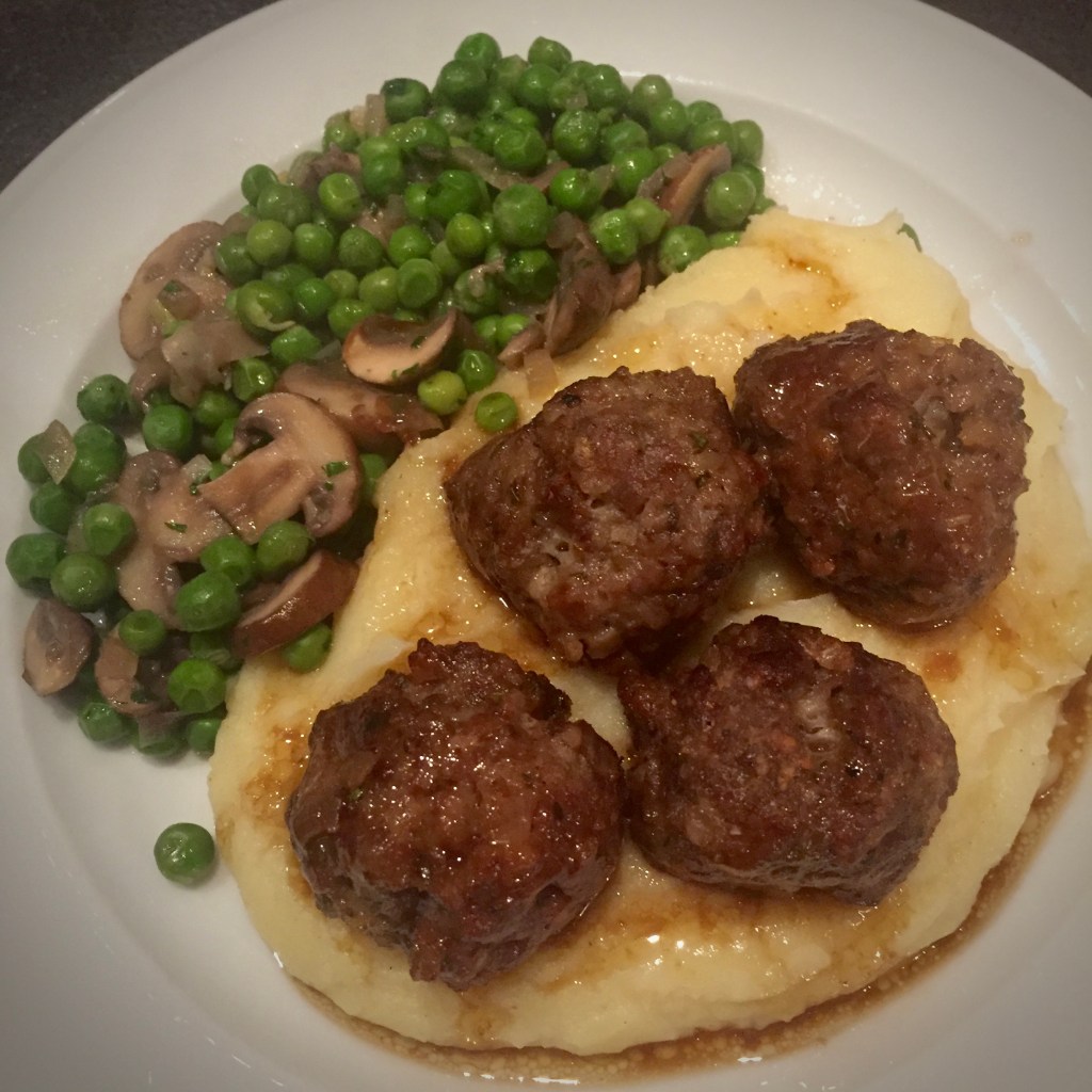 Oven Baked Meatballs with Brown Ale Gravy by Tom Kerridge