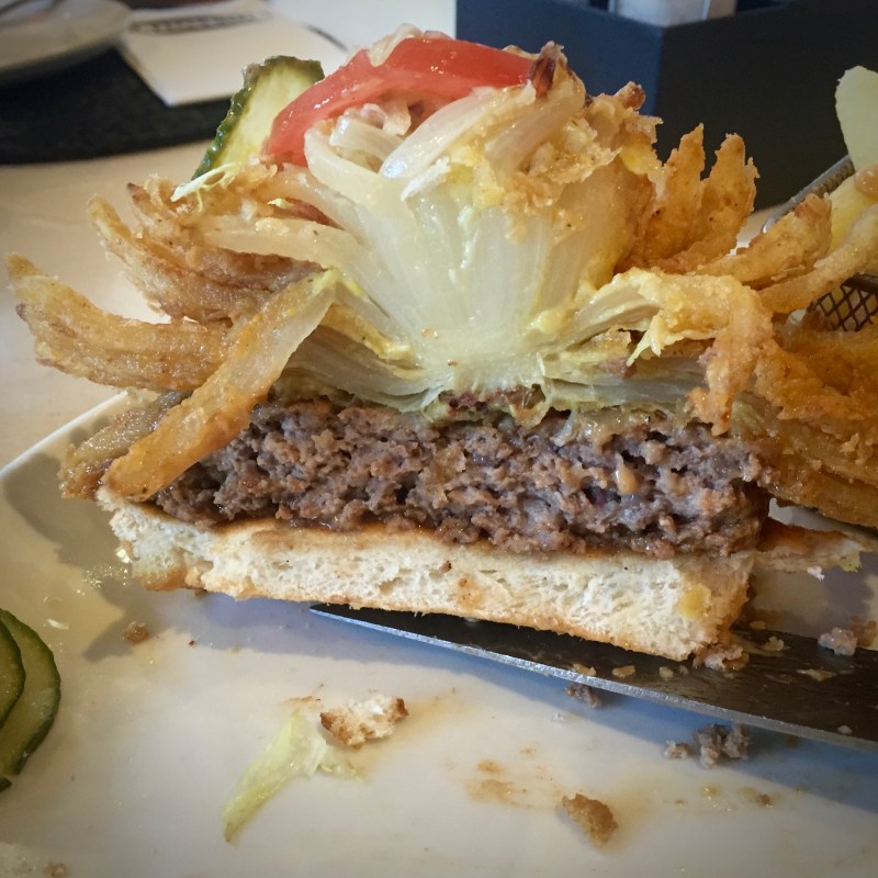 For everyone's sake I didn't eat the just cooked center of the onion....