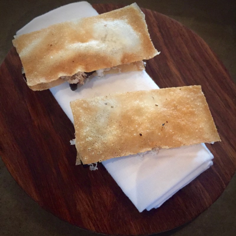 This starter was the perfect exponent of Luke's adagium “The most important thing is flavour, and layers of flavour”. Among others miso, mushrooms and parmesan cheese gave a umami burst kickstarting your tastebuds as a proper preparation for the things to come.