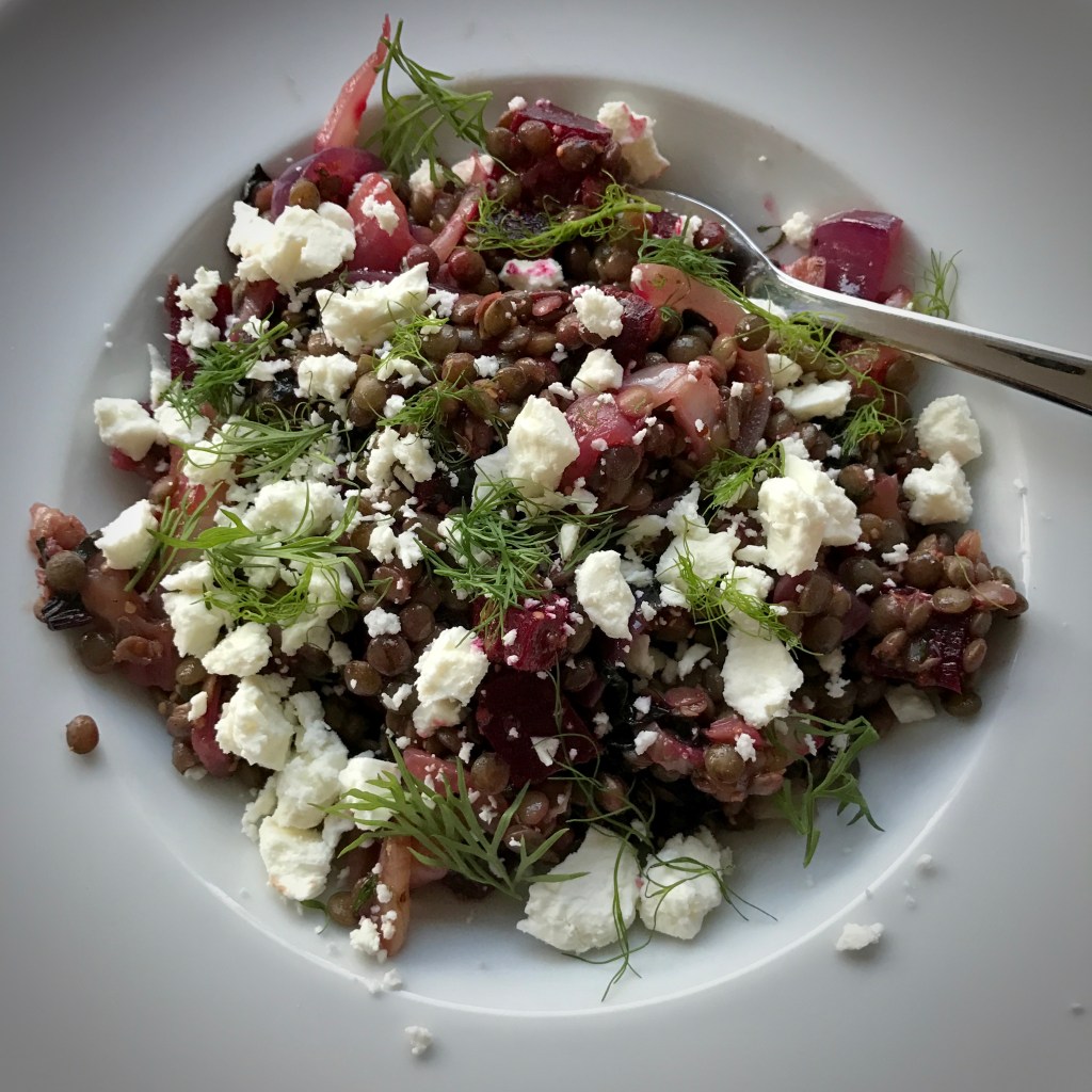 Lentil, Beetroot and Feta Salad