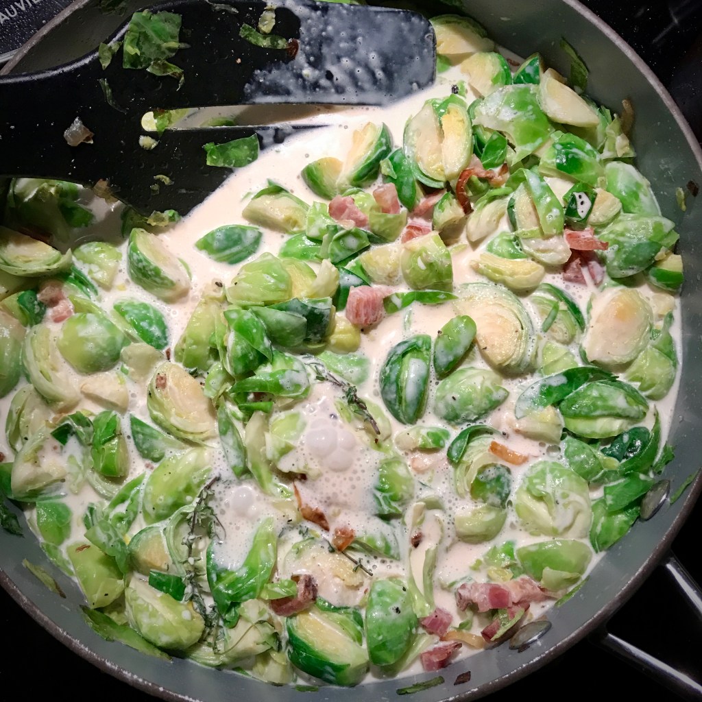 Creamy Brussels Sprout Gratin Dauphinois
