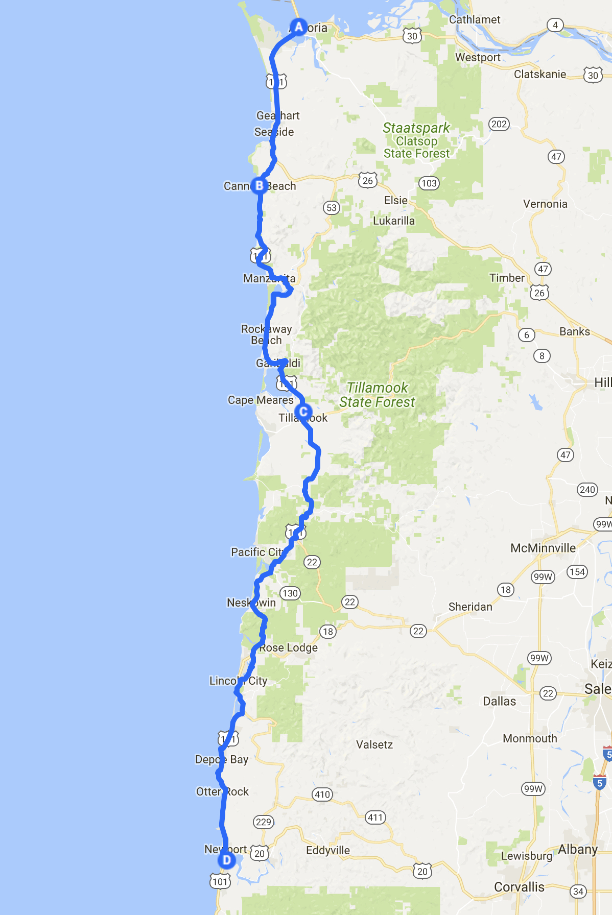 Route 2 astoria newport