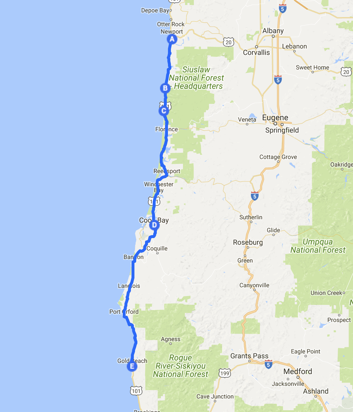 route 3 newport gold beach