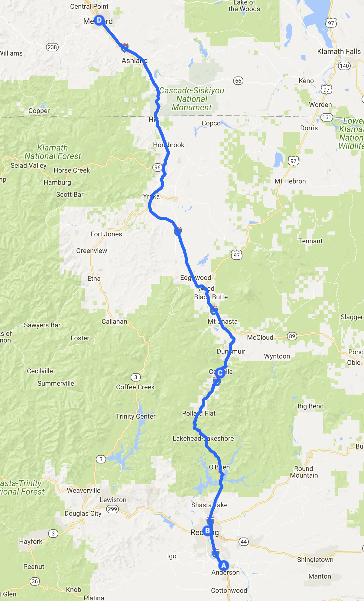 route 12 Anderson - Medford