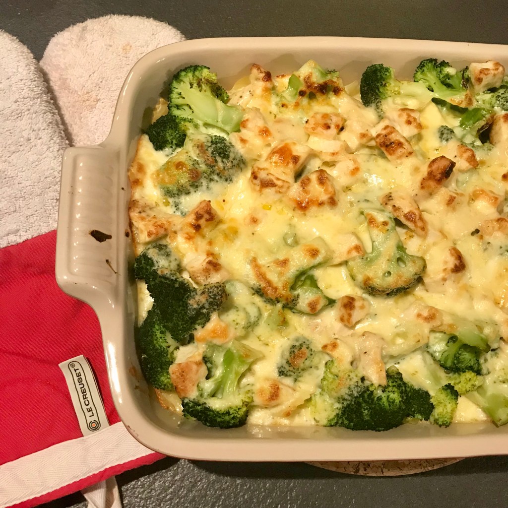 Broccoli & Chicken Pasta Alfredo Oven-bake