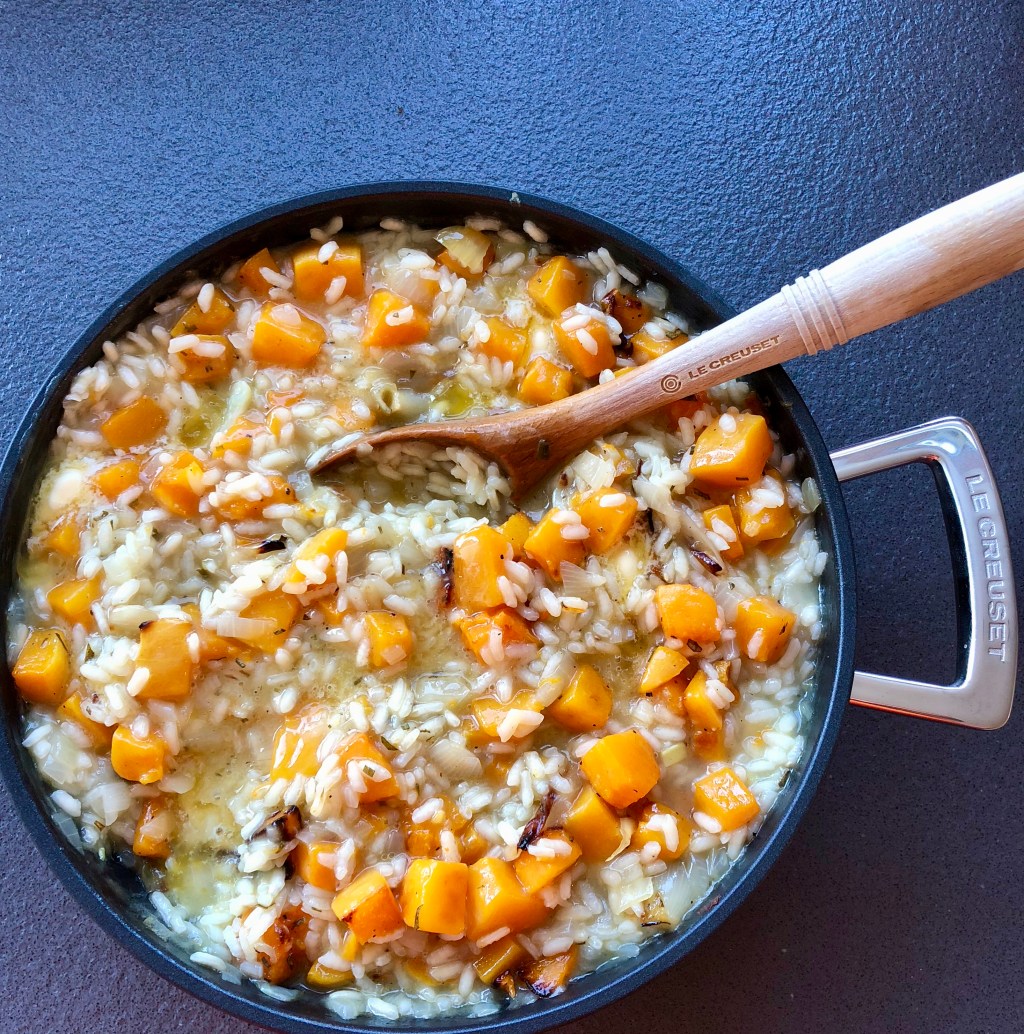 Risotto with Roasted Rosemary Butternut Squash and Shallots