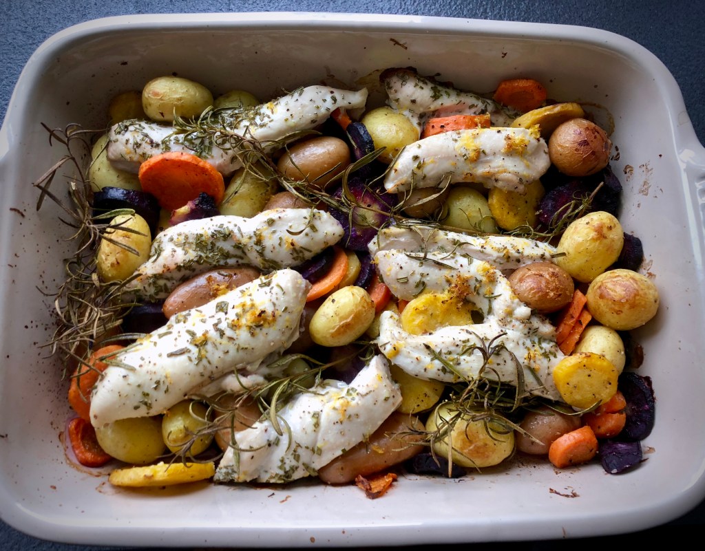 Baby Potato, Carrot and Chicken Ovenbake (+Frittata)