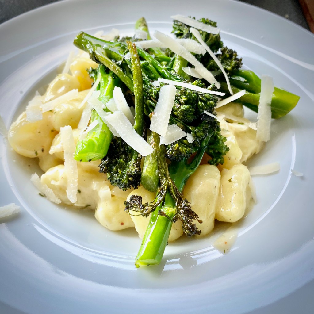 Garlic Butter Gnocchi with Crispy Tender Stem Broccoli